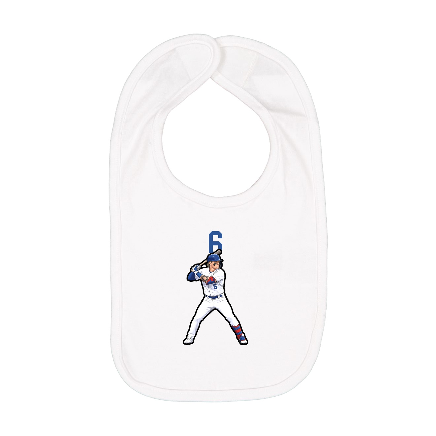Infant Bib — Number Top in White
