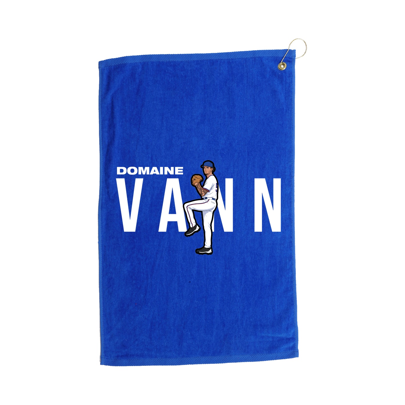 Golf Towel — Player Name in Royal