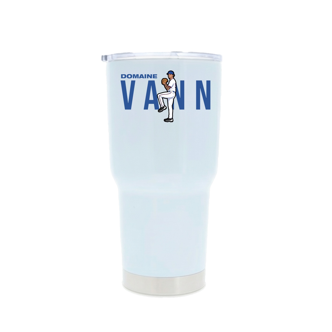 30oz Stainless Steel Tumbler — Player Name in White