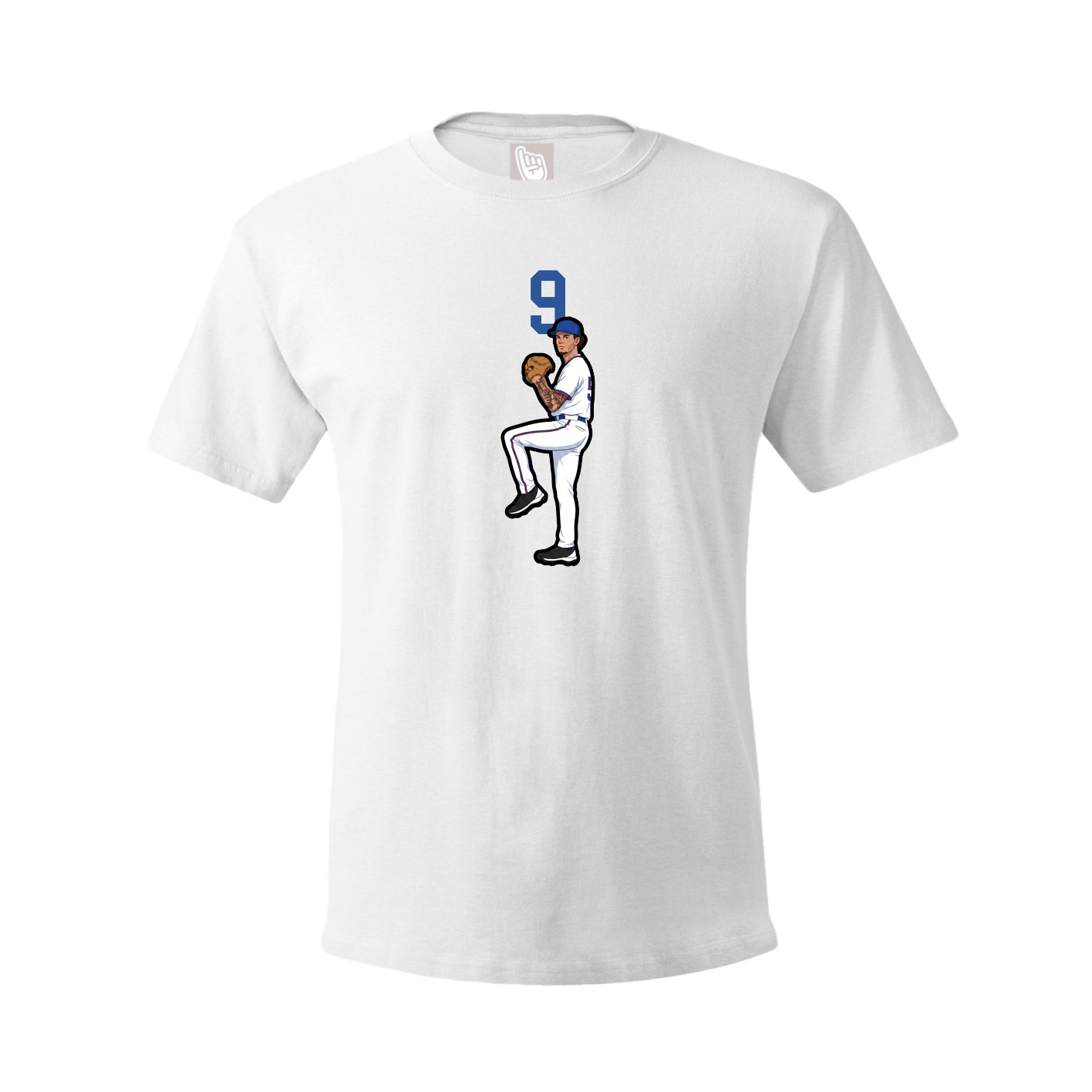 Youth Tee — Number Top in White