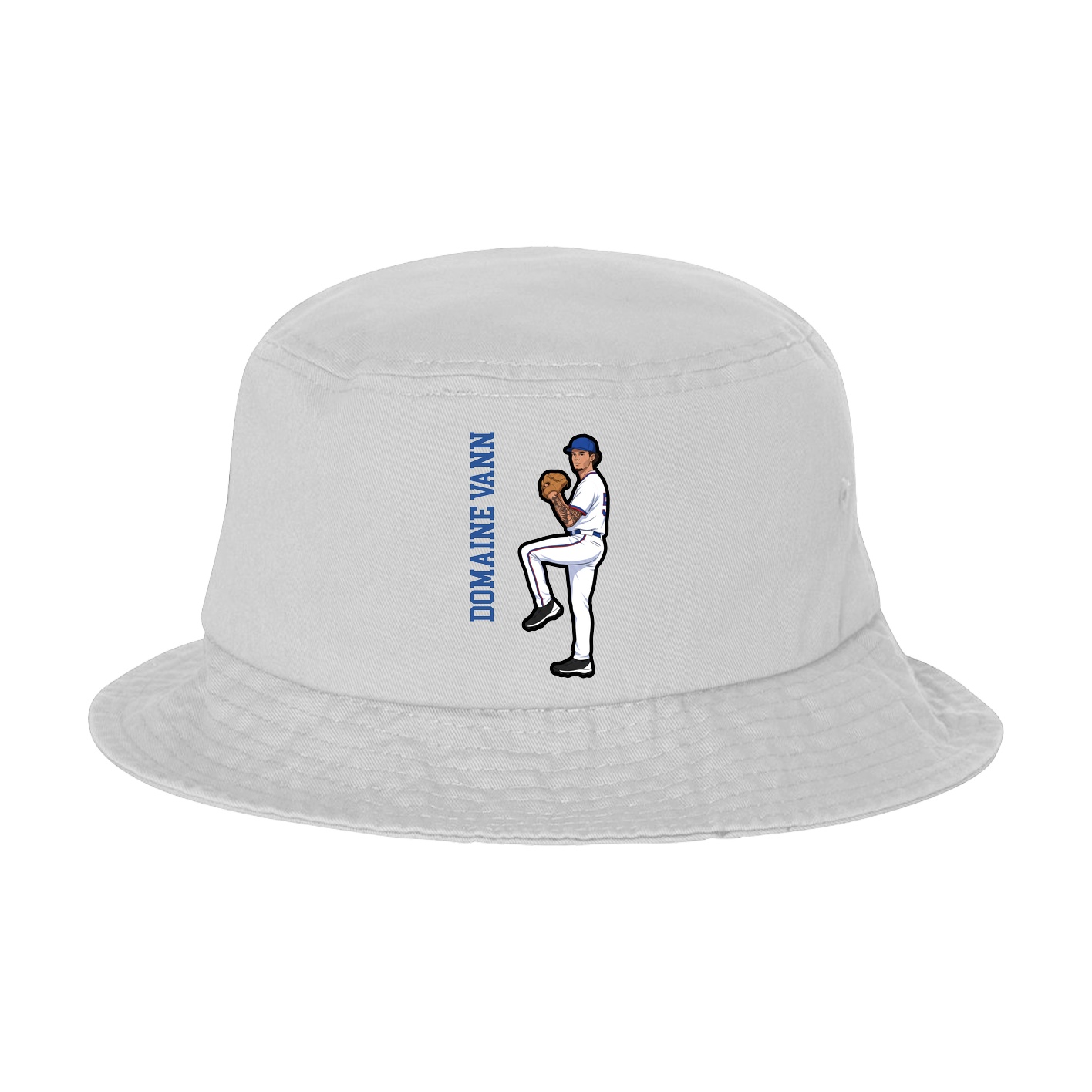 Bucket Cap — Name Vertical in White
