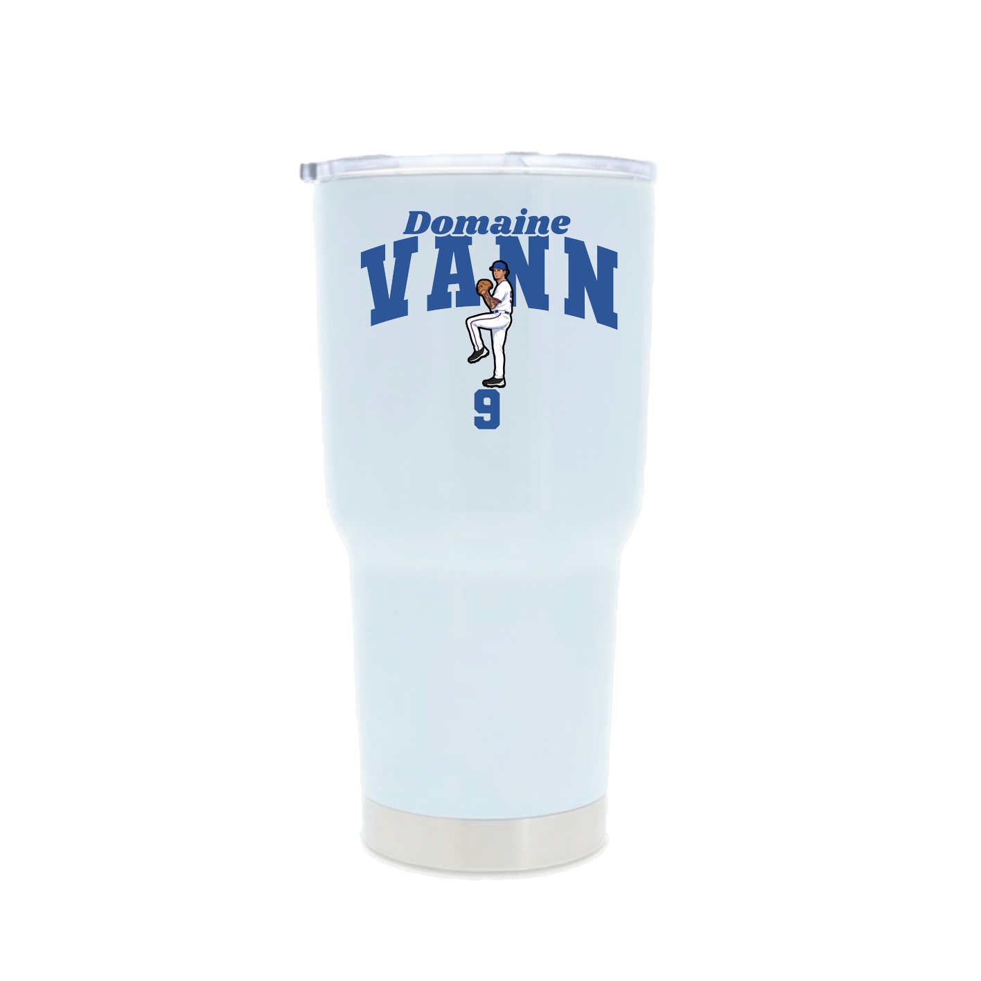 30oz Stainless Steel Tumbler — Signature Arch in White
