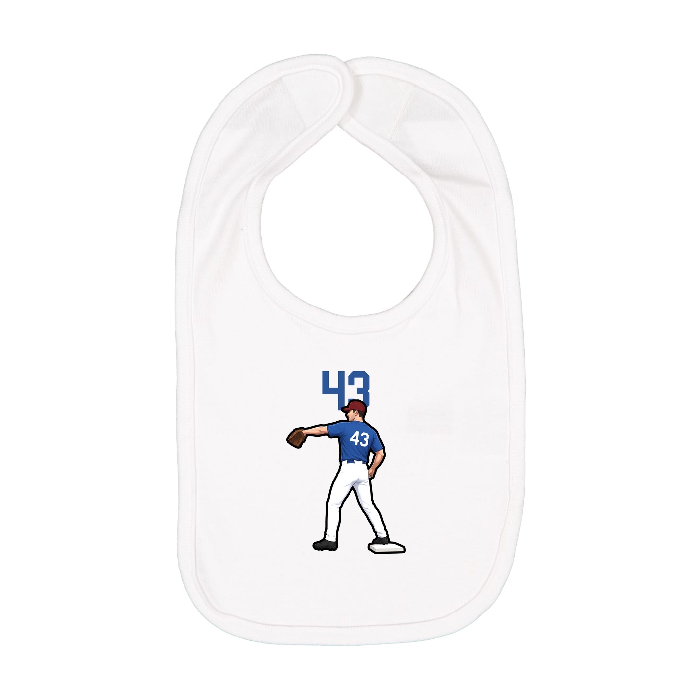 Infant Bib — Number Top in White