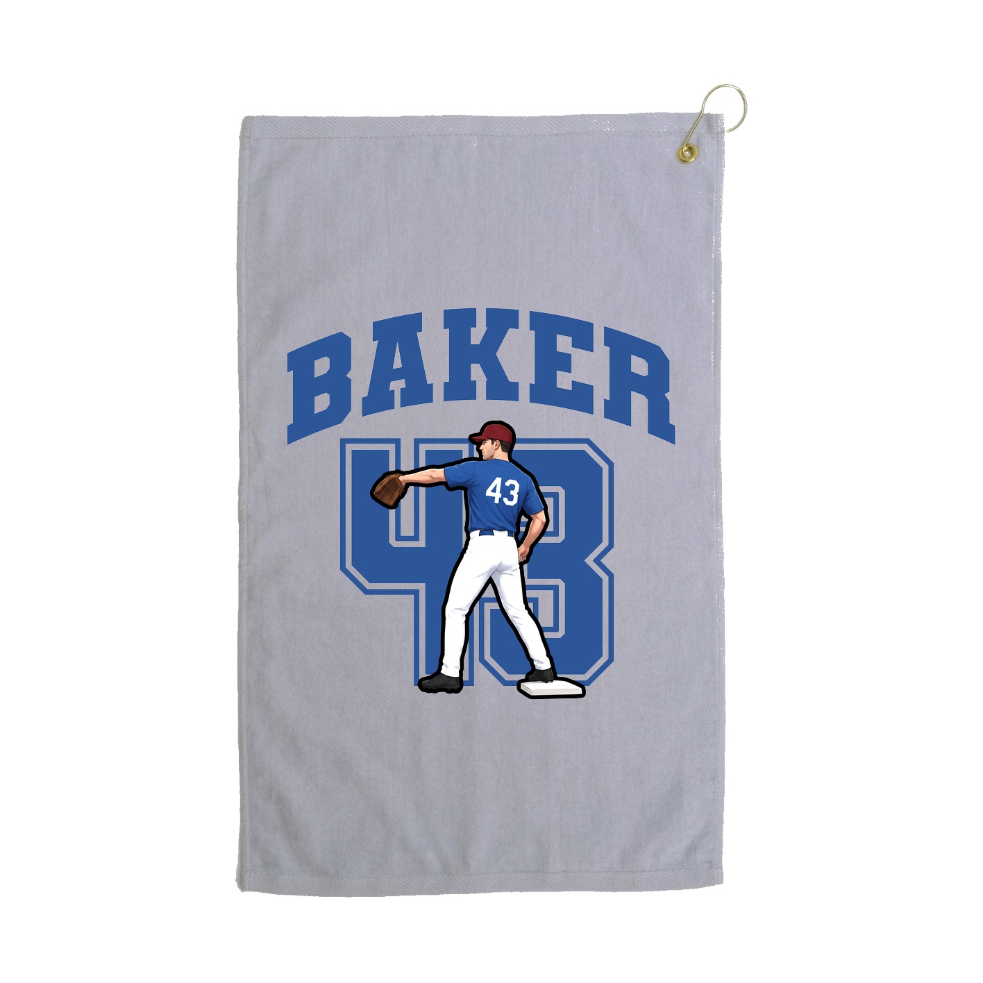 Golf Towel — Number in Grey