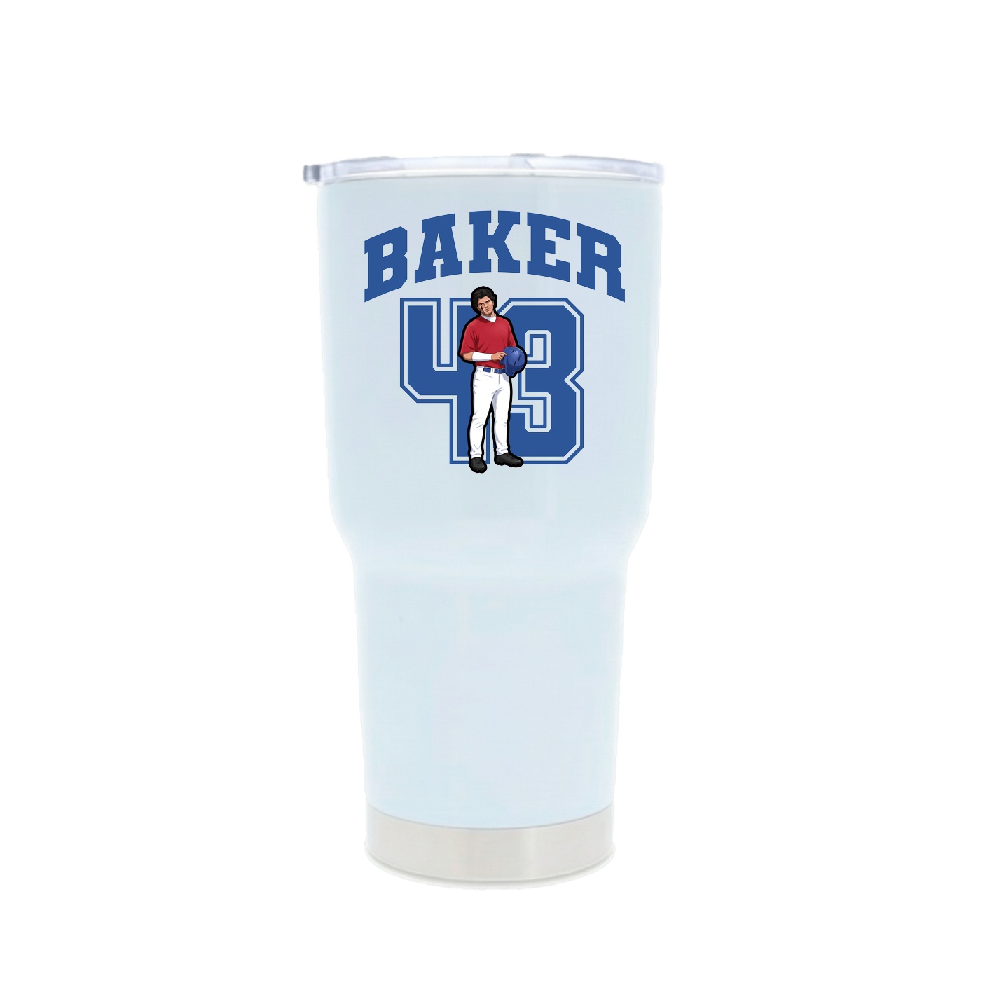 30oz Stainless Steel Tumbler — Number in White