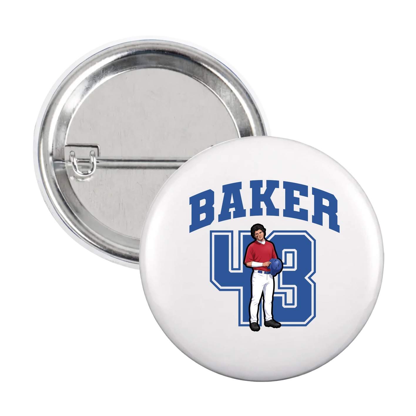 Game Day Button — Number in White