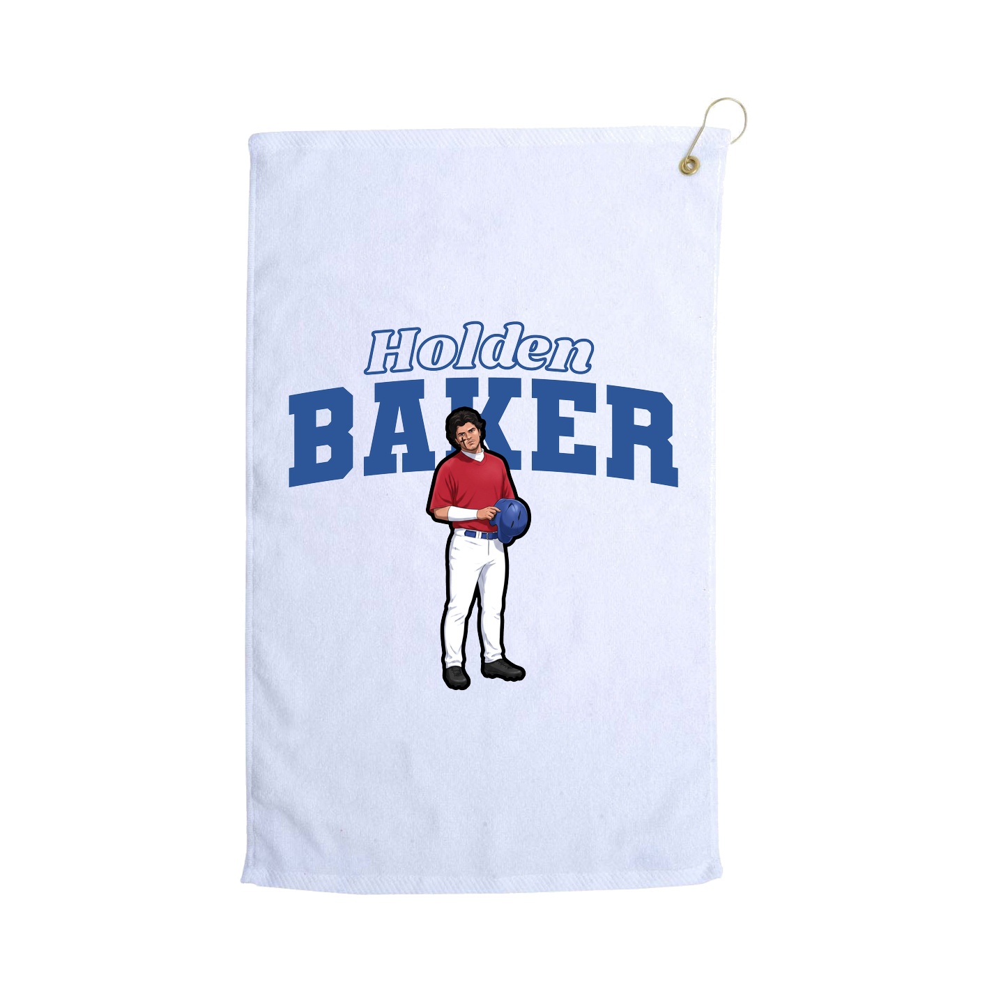 Golf Towel — Name Arch in White