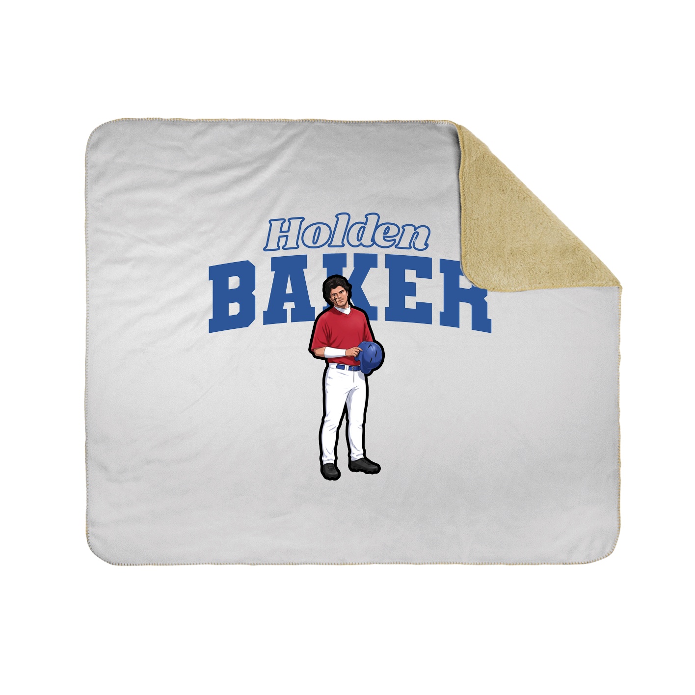 Throw Blanket — Name Arch in White