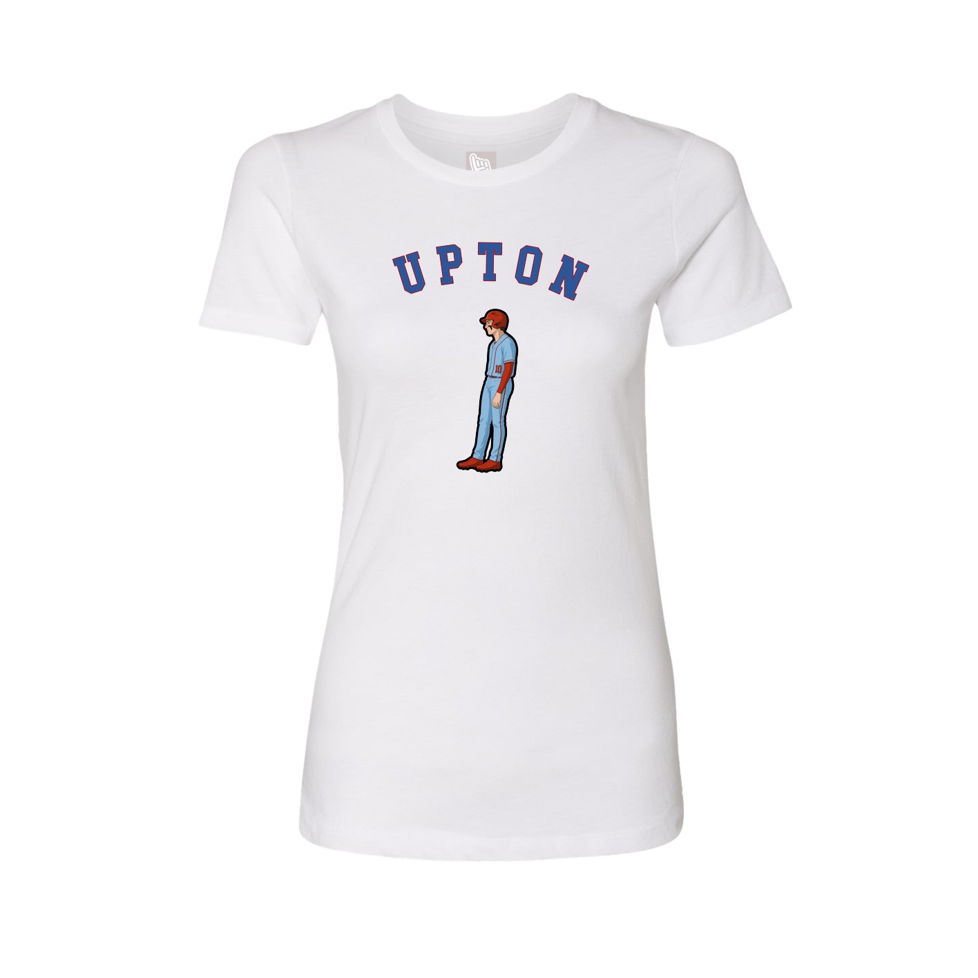 Fitted Women's Tee — Shirsey Arch in White