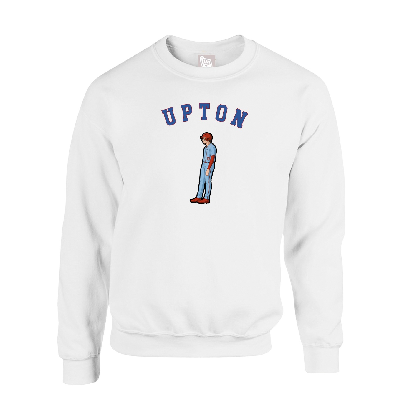 Fleece Crew — Shirsey Arch in White