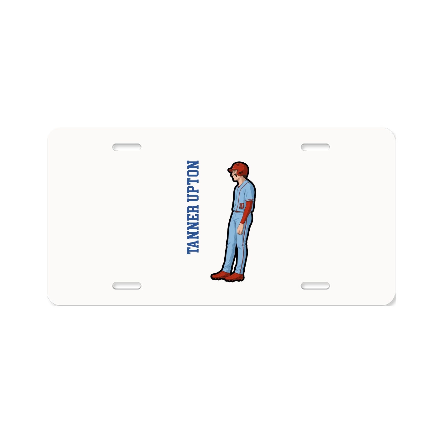 License Plate — Name Vertical in Classic
