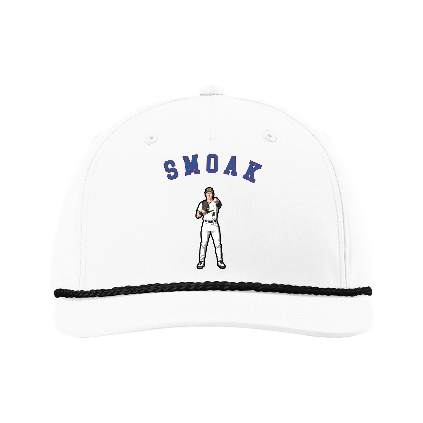 Five-Panel Classic Rope Cap — Shirsey Arch in White
