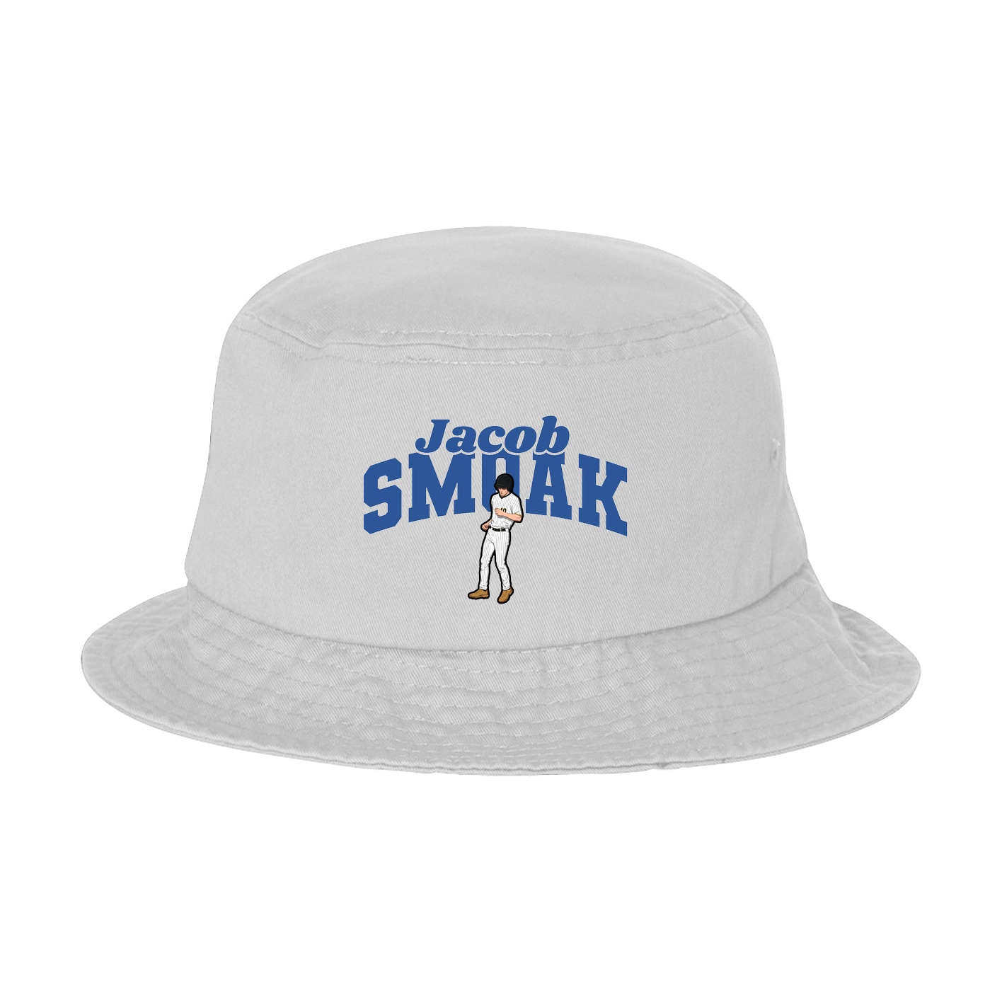 Bucket Cap — Signature Arch in White