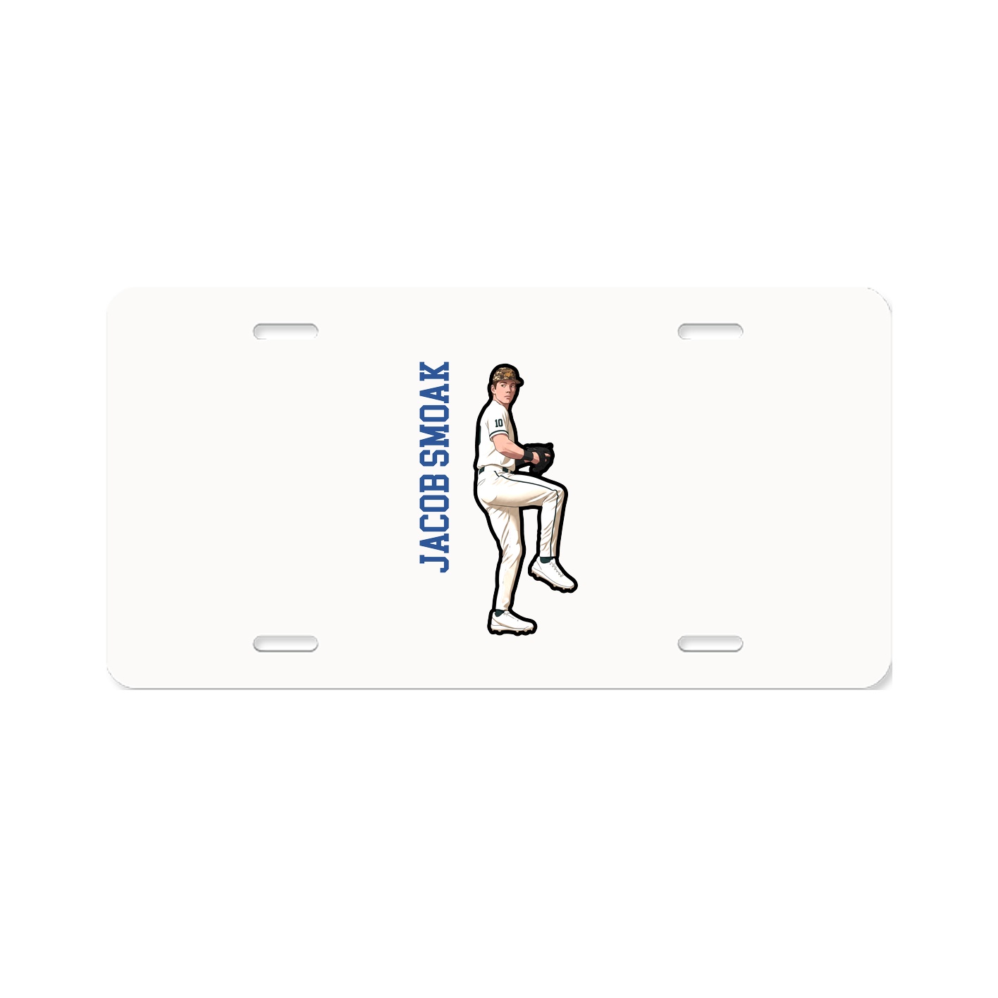 License Plate — Name Vertical in Classic