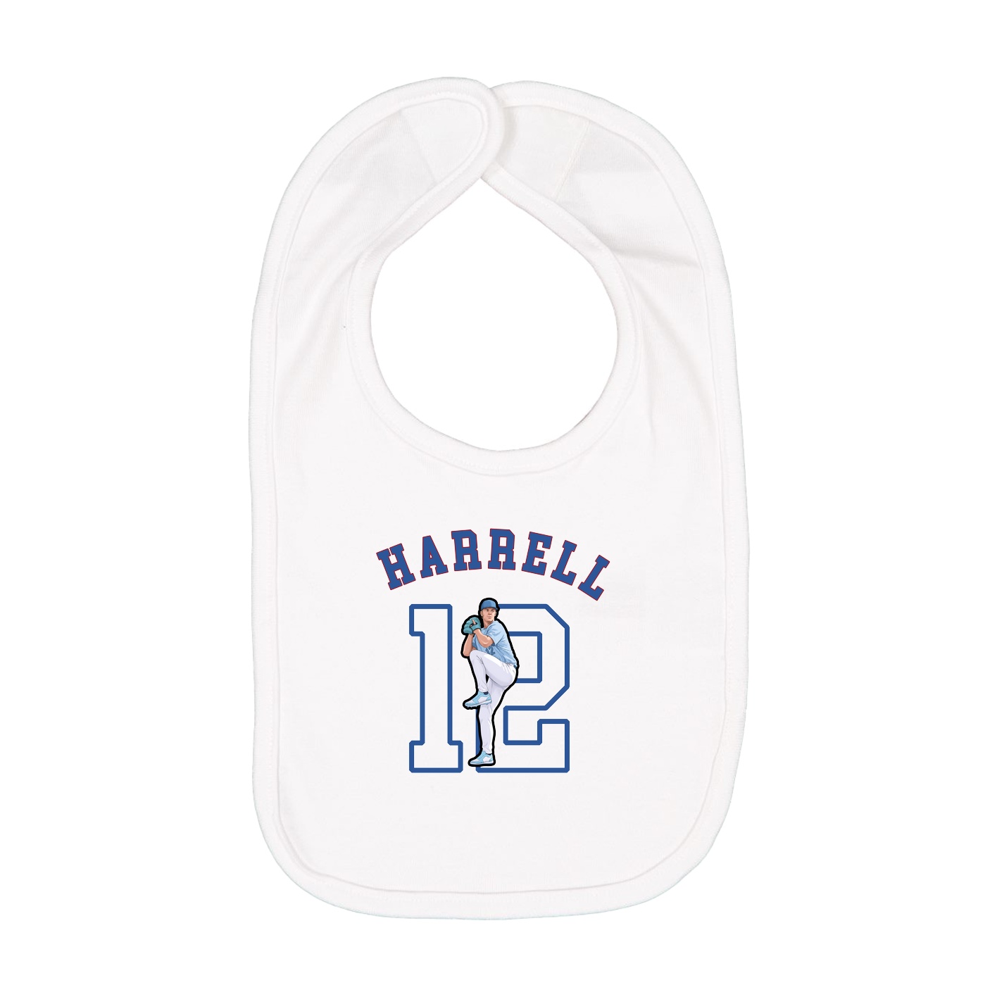 Infant Bib — Shirsey Arch in White