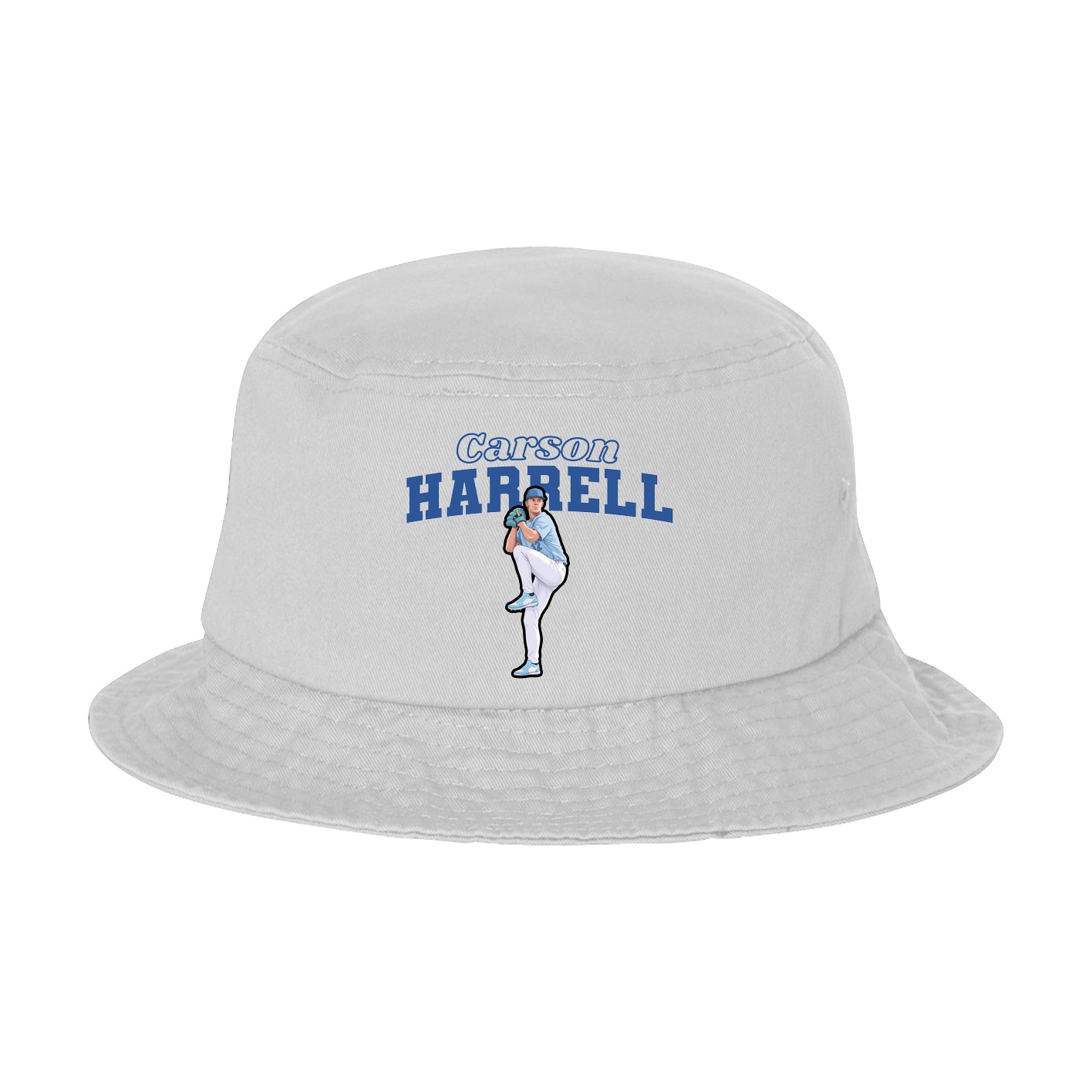 Bucket Cap — Name Arch in White