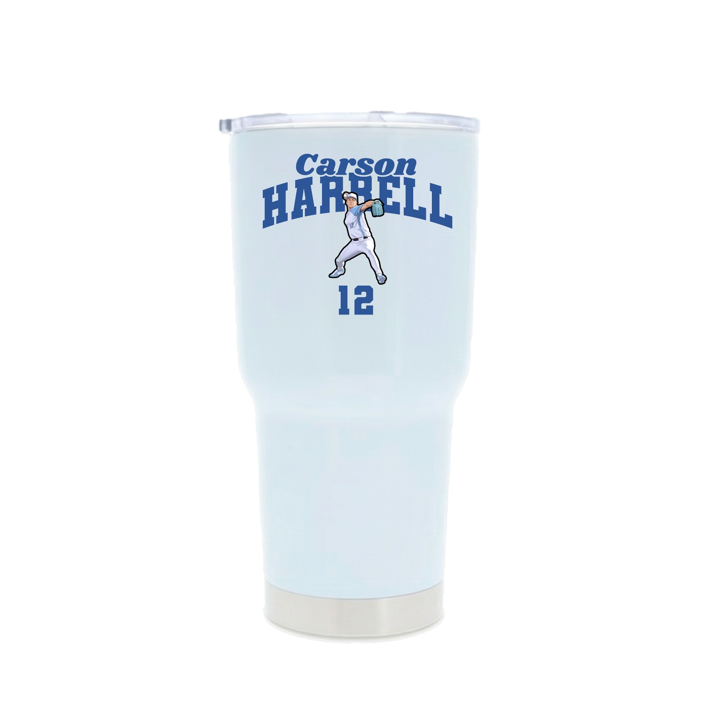 30oz Stainless Steel Tumbler — Signature Arch in White