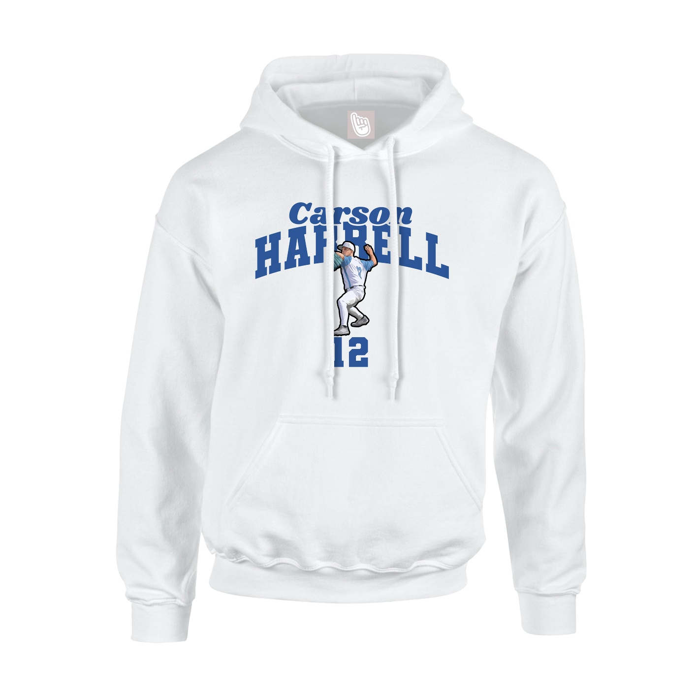 Hoodie — Signature Arch in White
