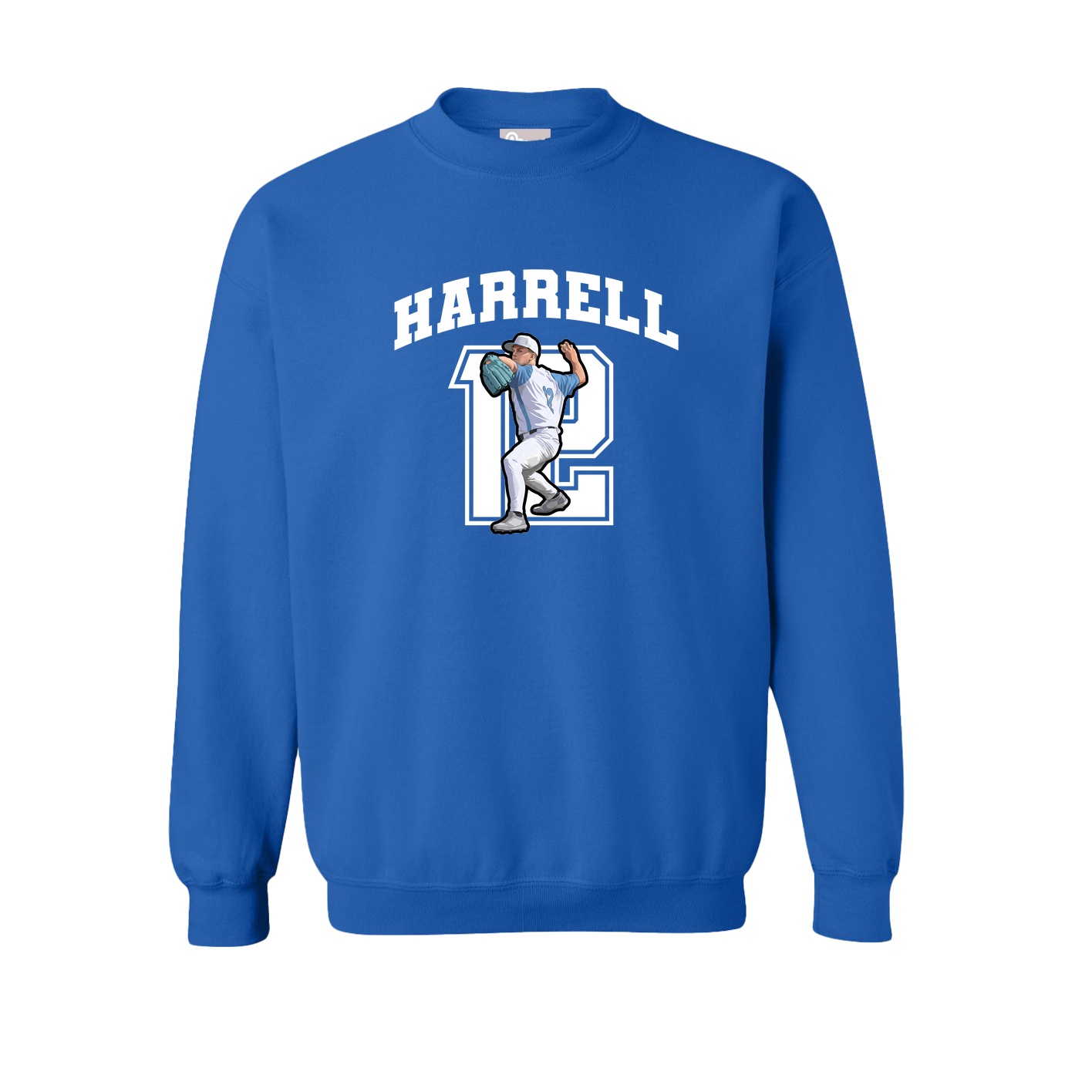 Fleece Crew — Number in Royal