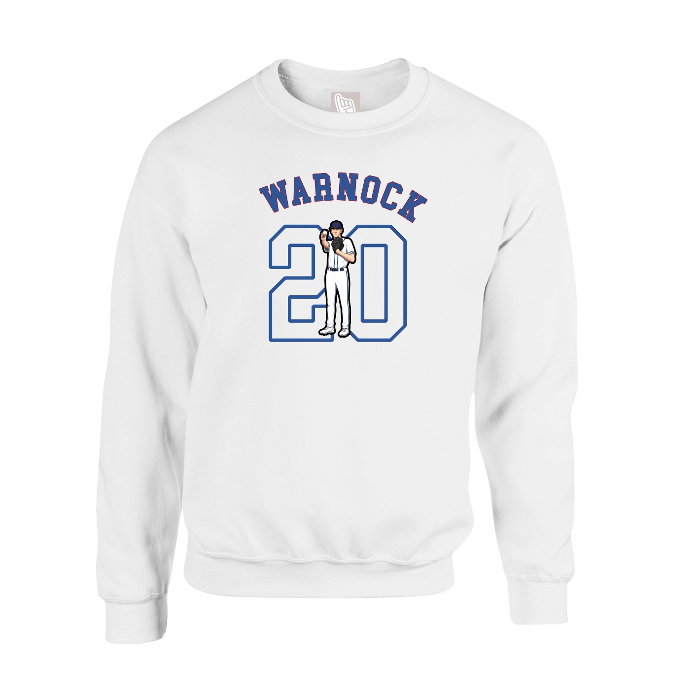 Fleece Crew — Shirsey Arch in White