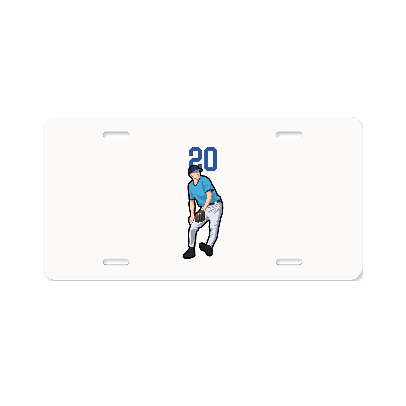 License Plate — Number Top in Classic