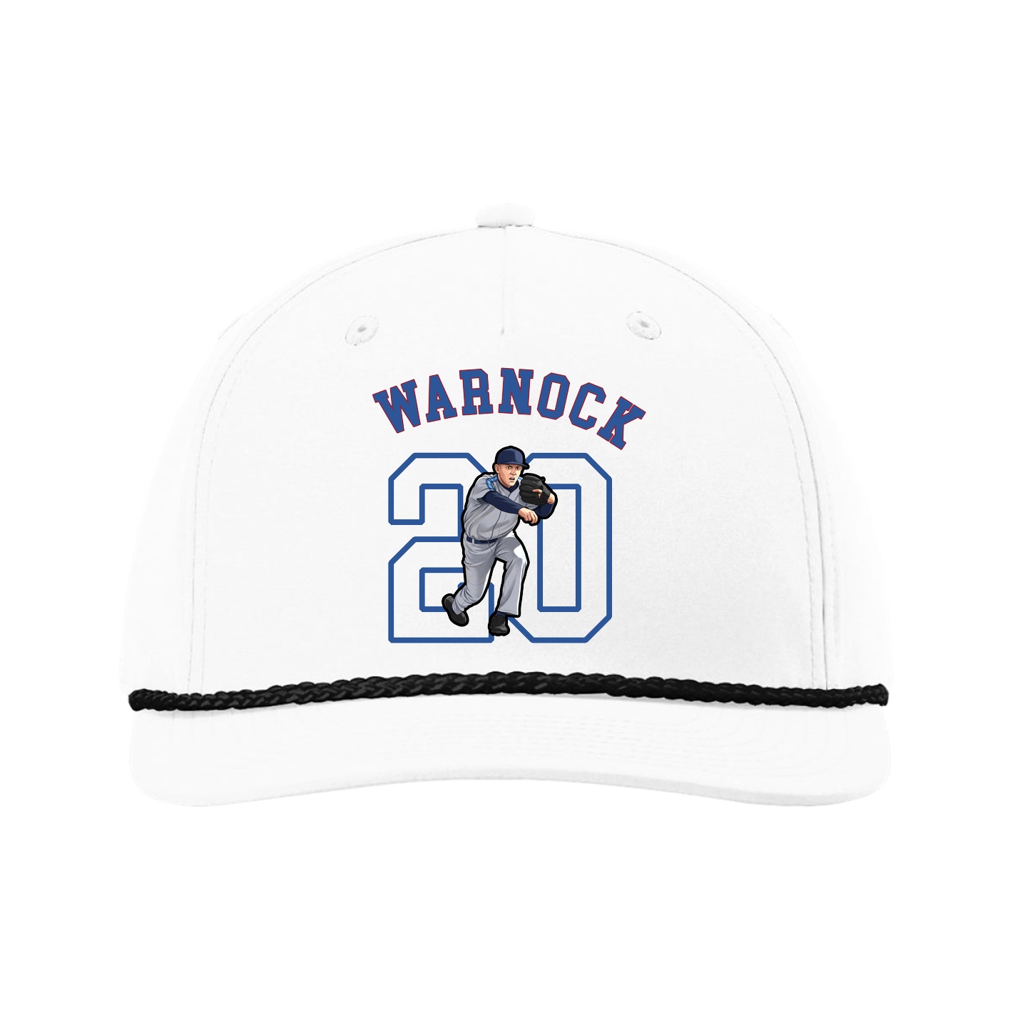 Five-Panel Classic Rope Cap — Shirsey Arch in White