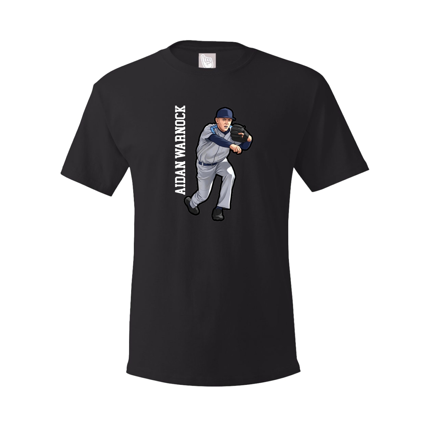 Youth Tee — Name Vertical in Black