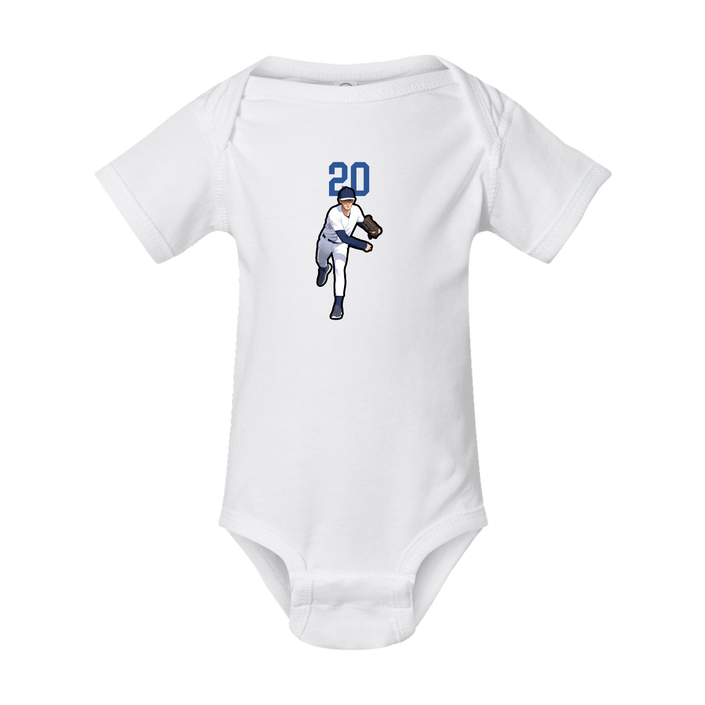 Baby Onesie — Number Top in White