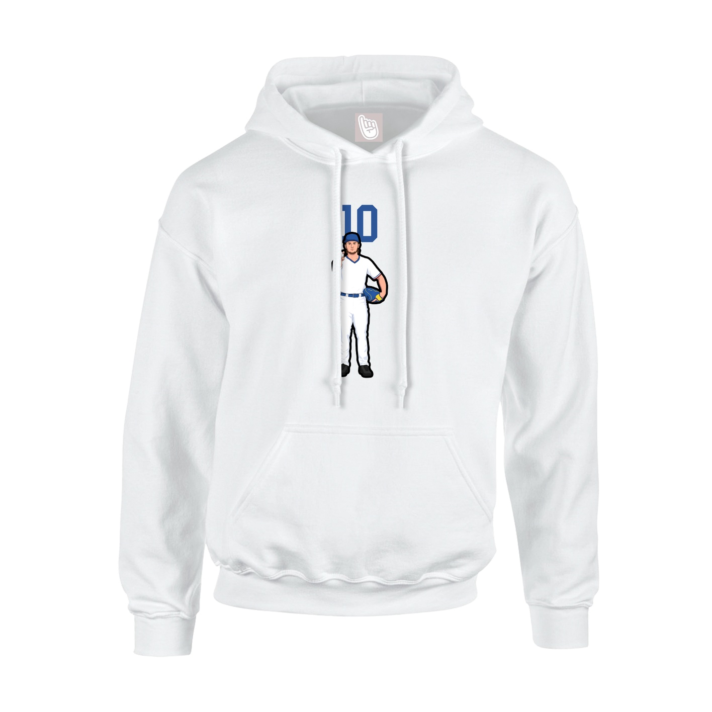 Hoodie — Number Top in White