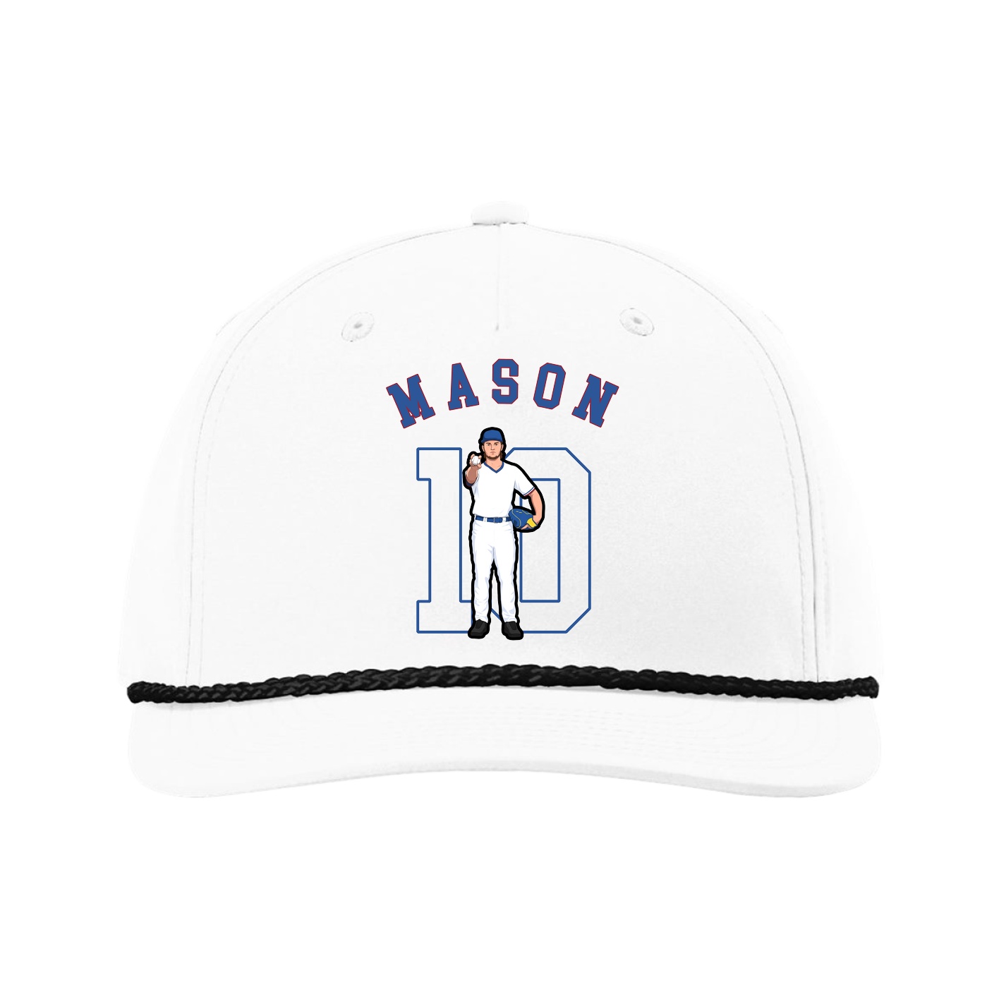 Five-Panel Classic Rope Cap — Shirsey Arch in White