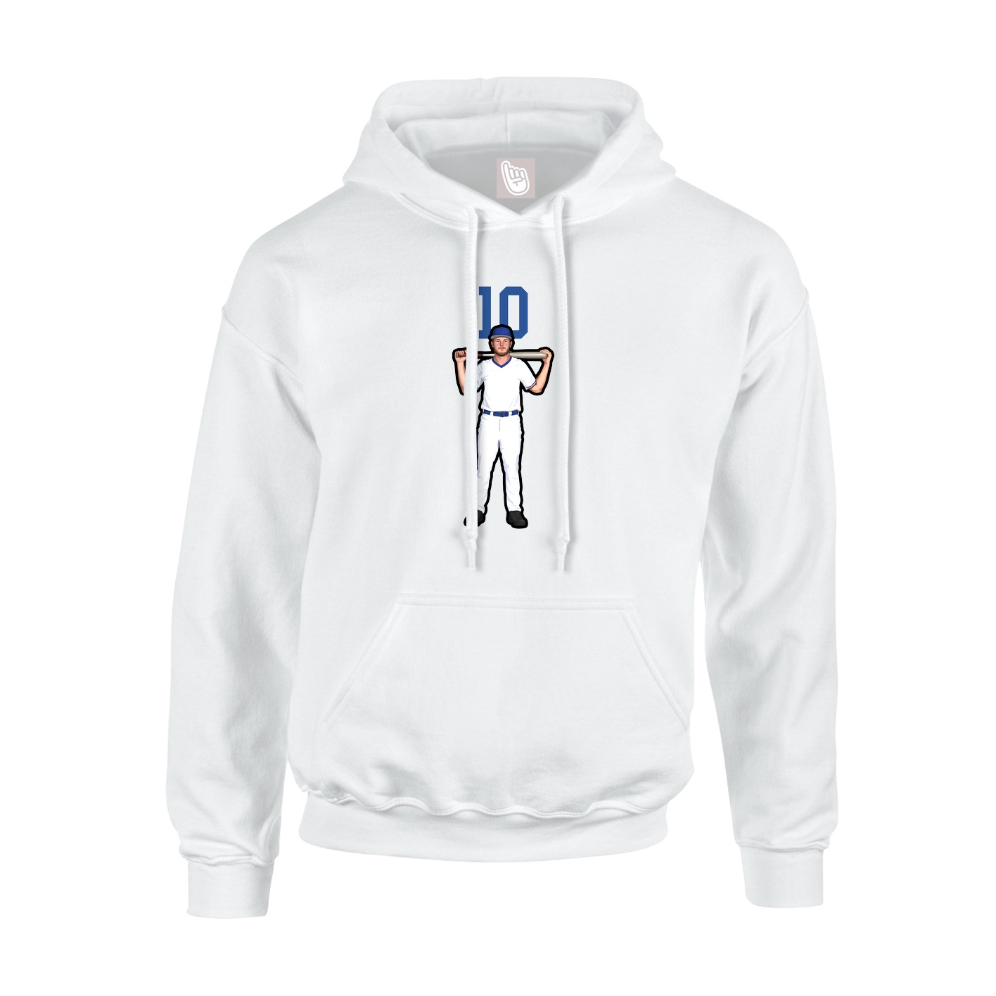 Hoodie — Number Top in White
