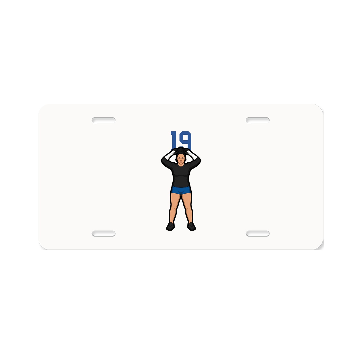 License Plate — Number Top in Classic