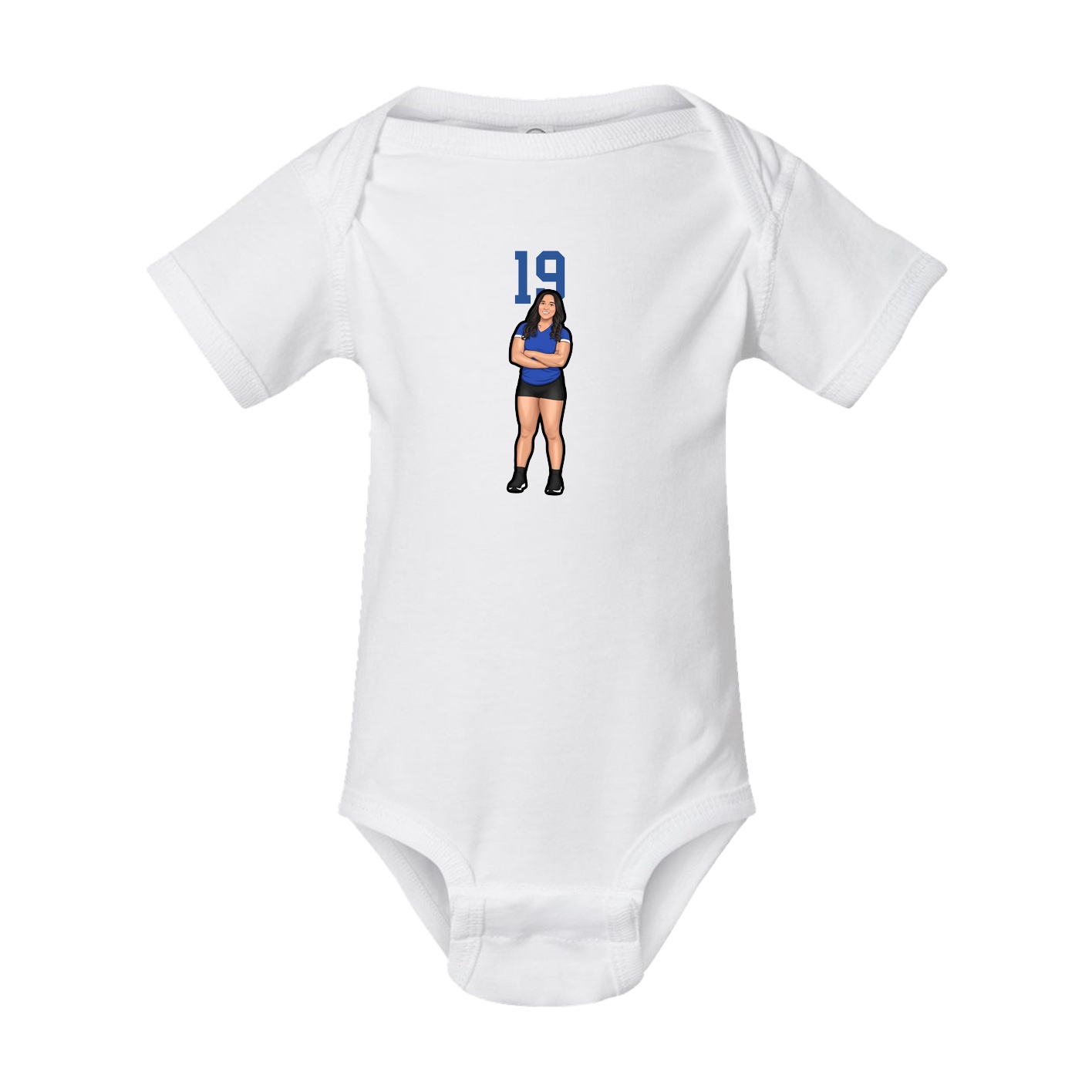 Baby Onesie — Number Top in White