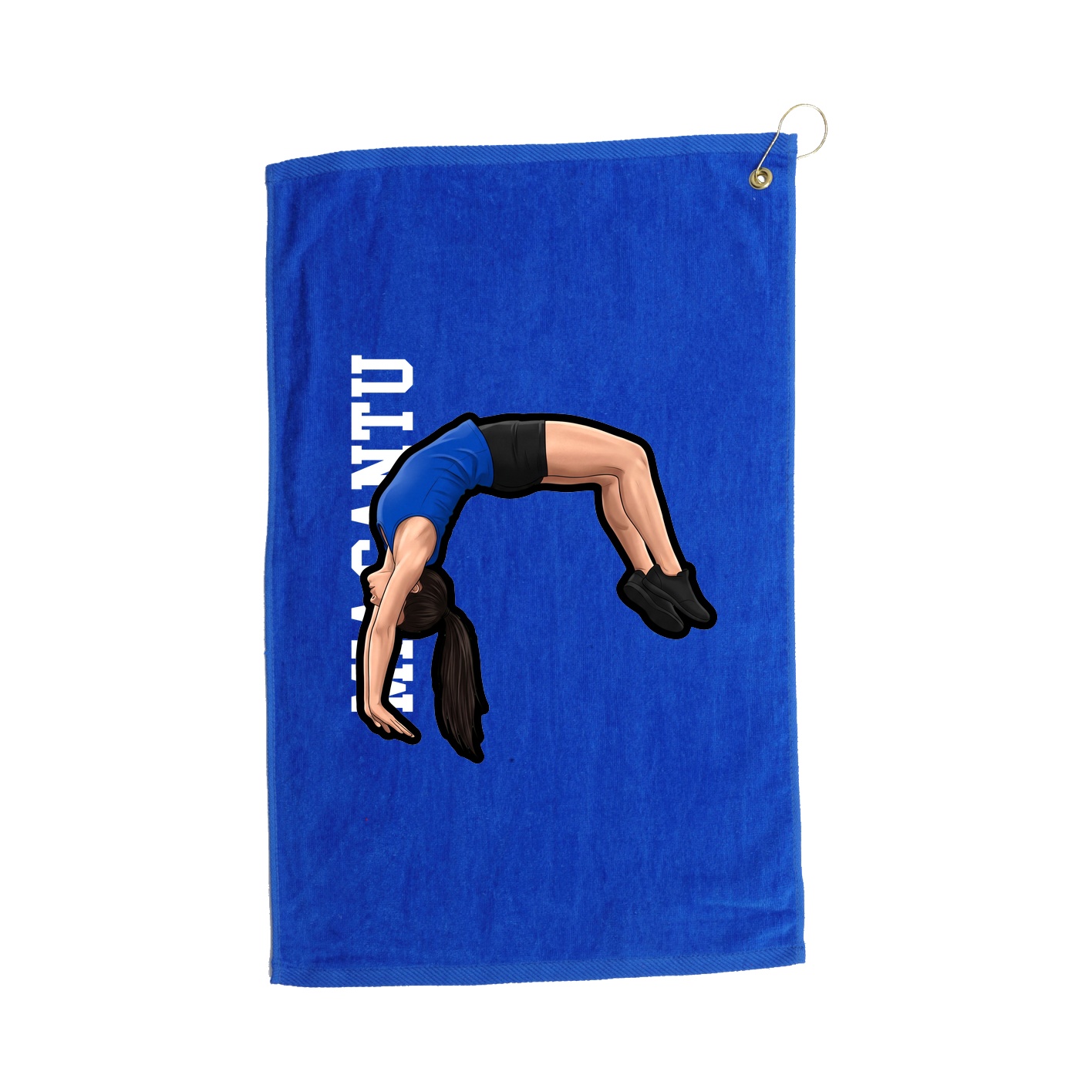 Golf Towel — Name Vertical in Royal