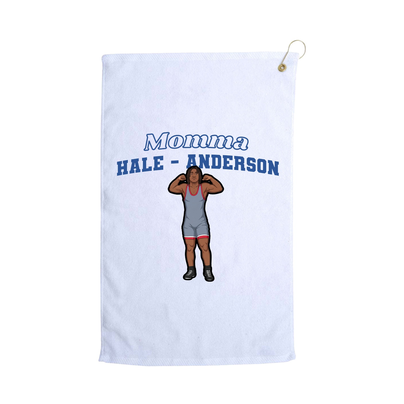 Golf Towel — Mothers Day Block in White