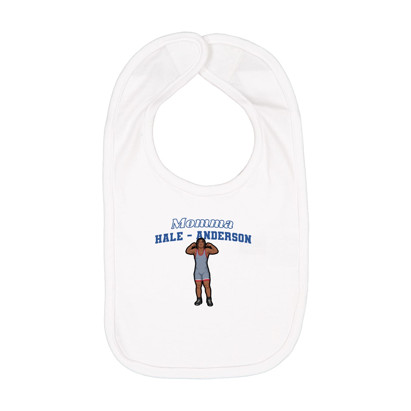 Infant Bib — Mothers Day Block in White