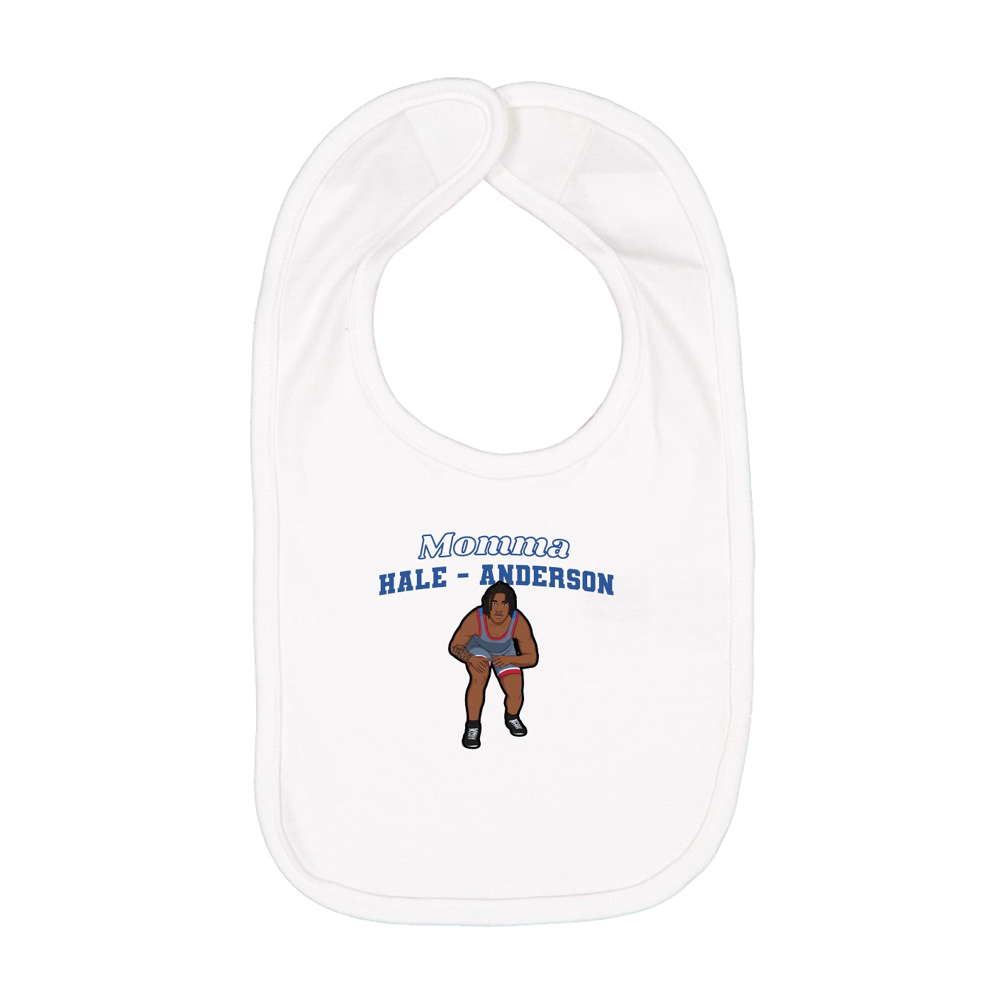 Infant Bib — Mothers Day Block in White