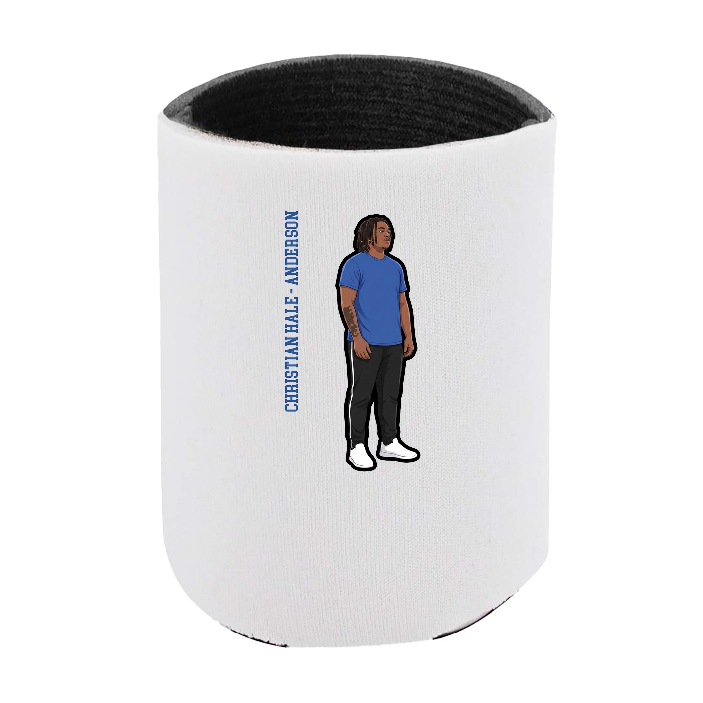 Can Holder — Name Vertical in White