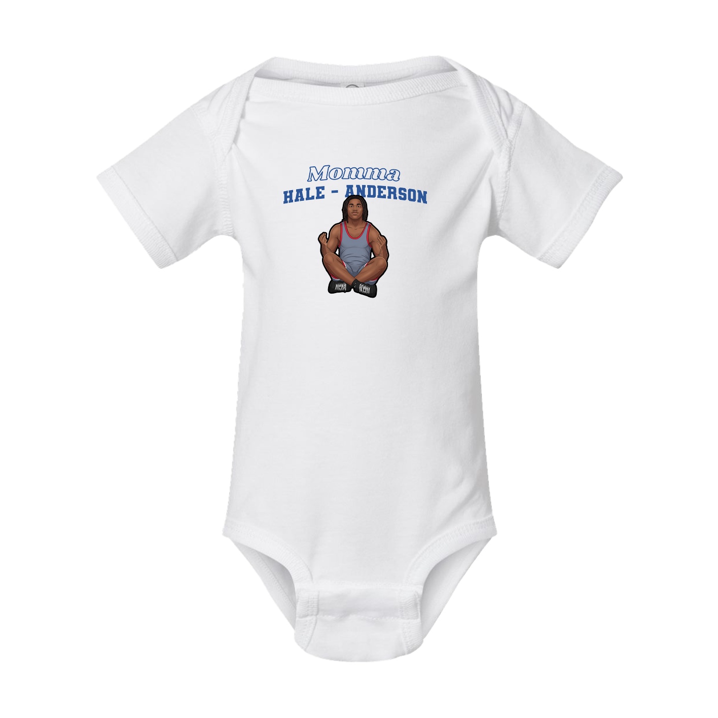 Baby Onesie — Mothers Day Block in White