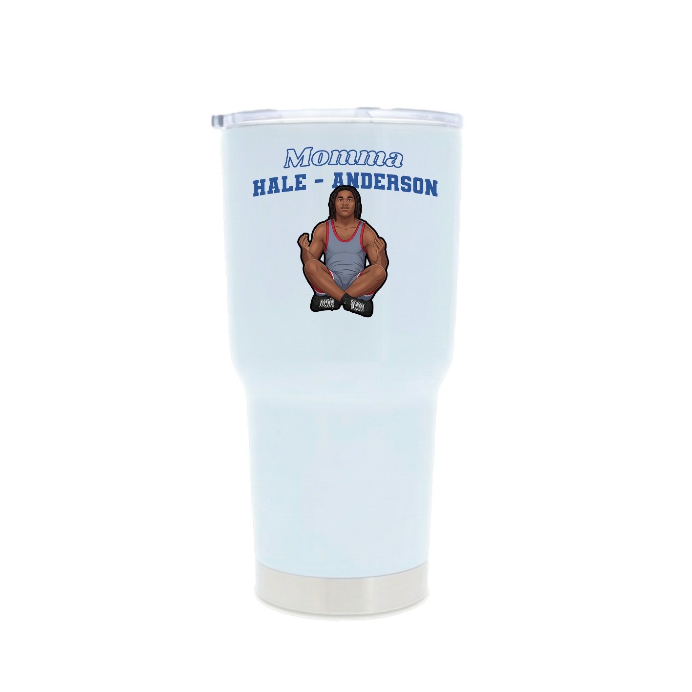 30oz Stainless Steel Tumbler — Mothers Day Block in White