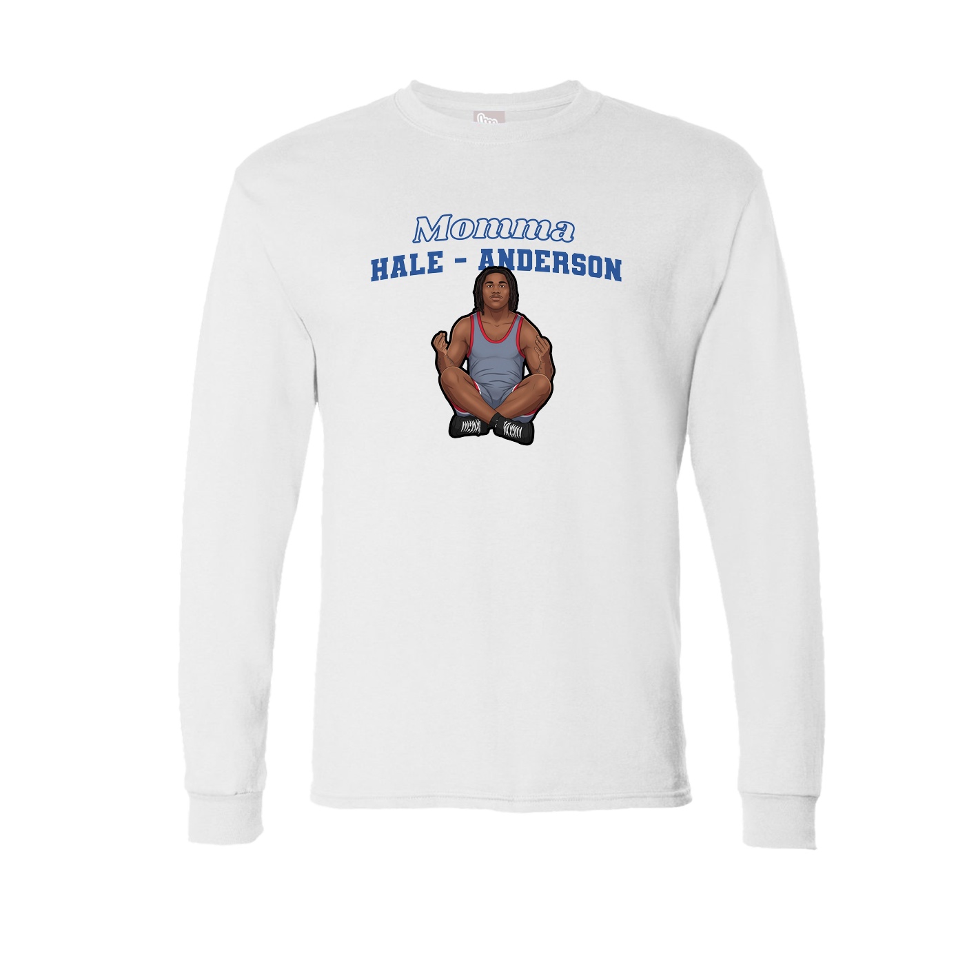 Long Sleeve Tee — Mothers Day Block in White