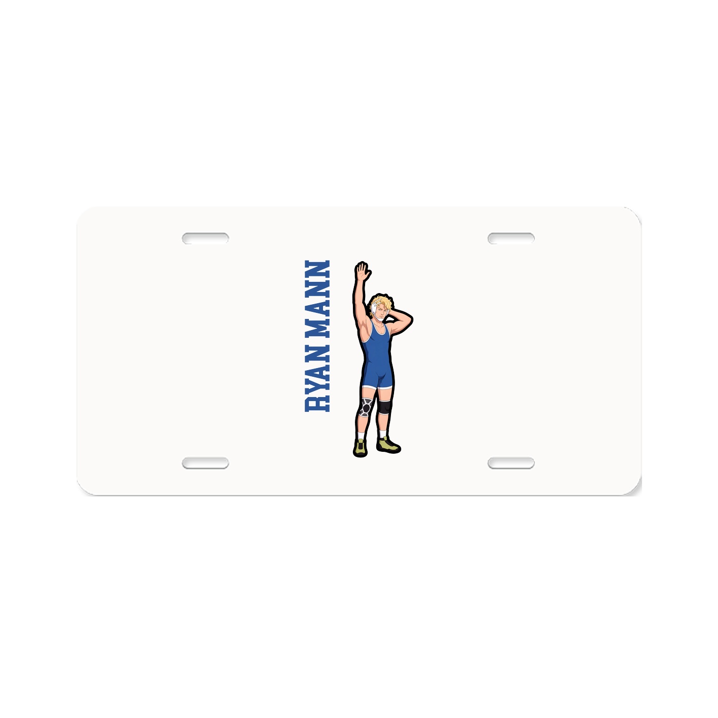 License Plate — Name Vertical in Classic