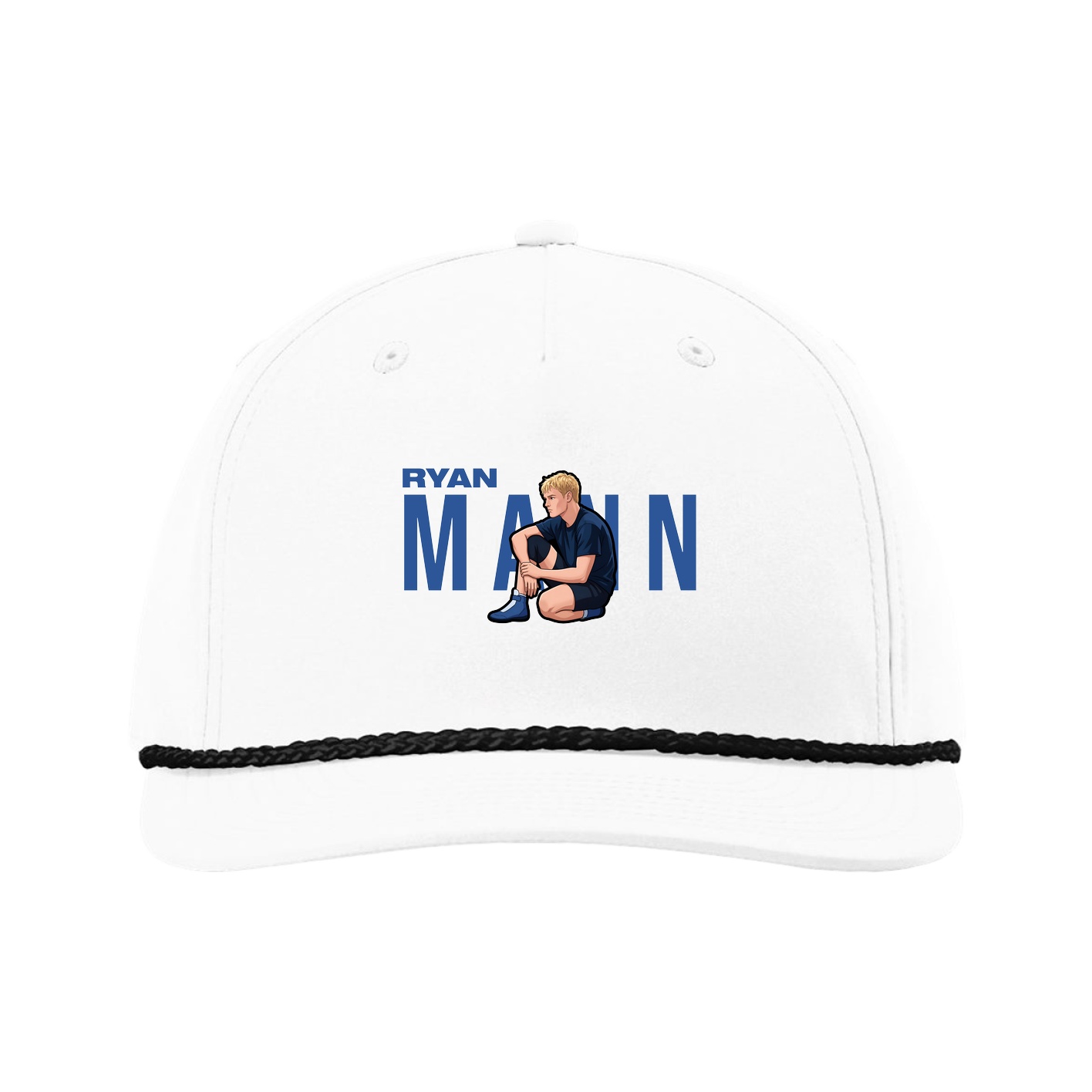 Five-Panel Classic Rope Cap — Player Name in White