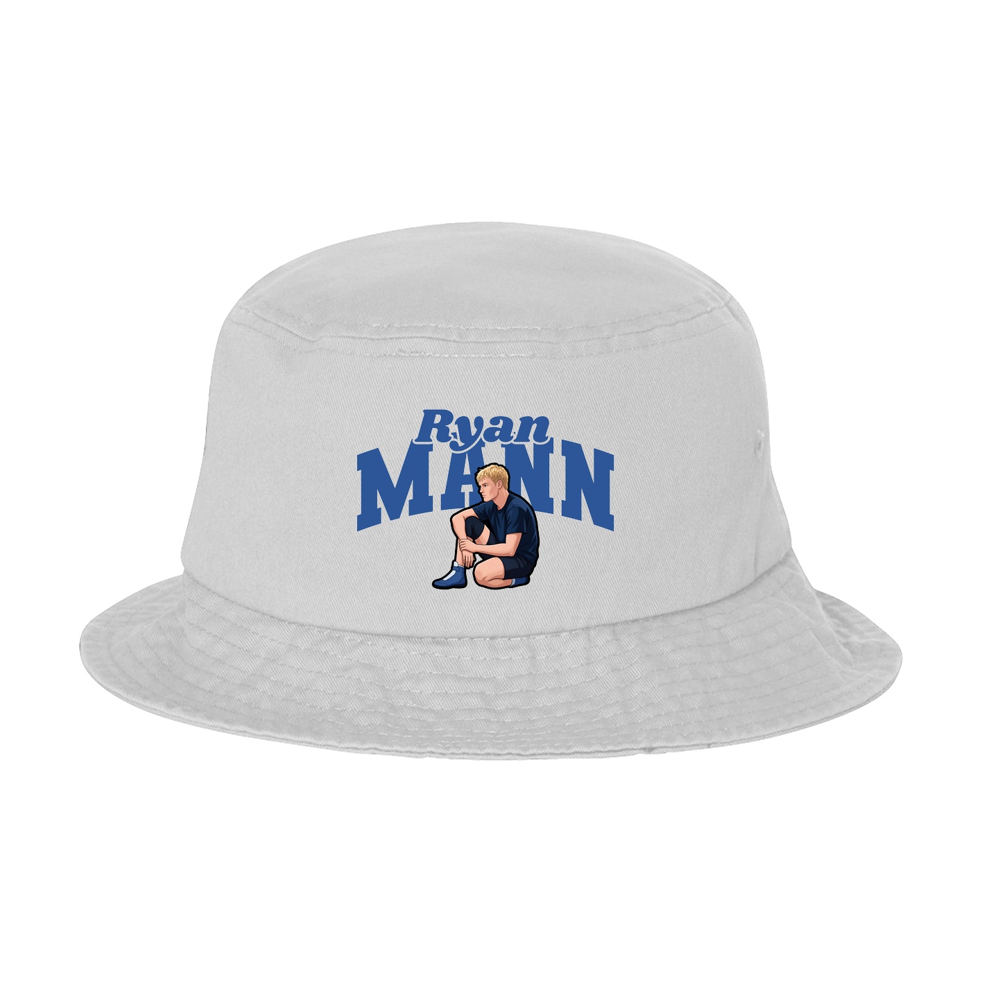 Bucket Cap — Signature Arch in White