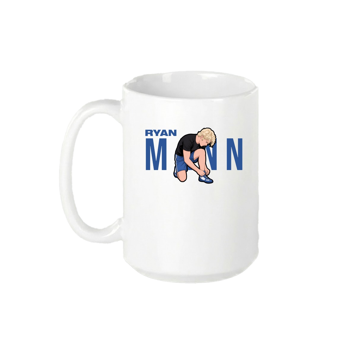 15oz Coffee Mug — Player Name in White