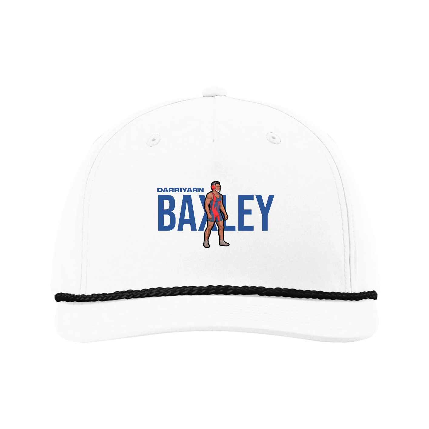 Five-Panel Classic Rope Cap — Player Name in White
