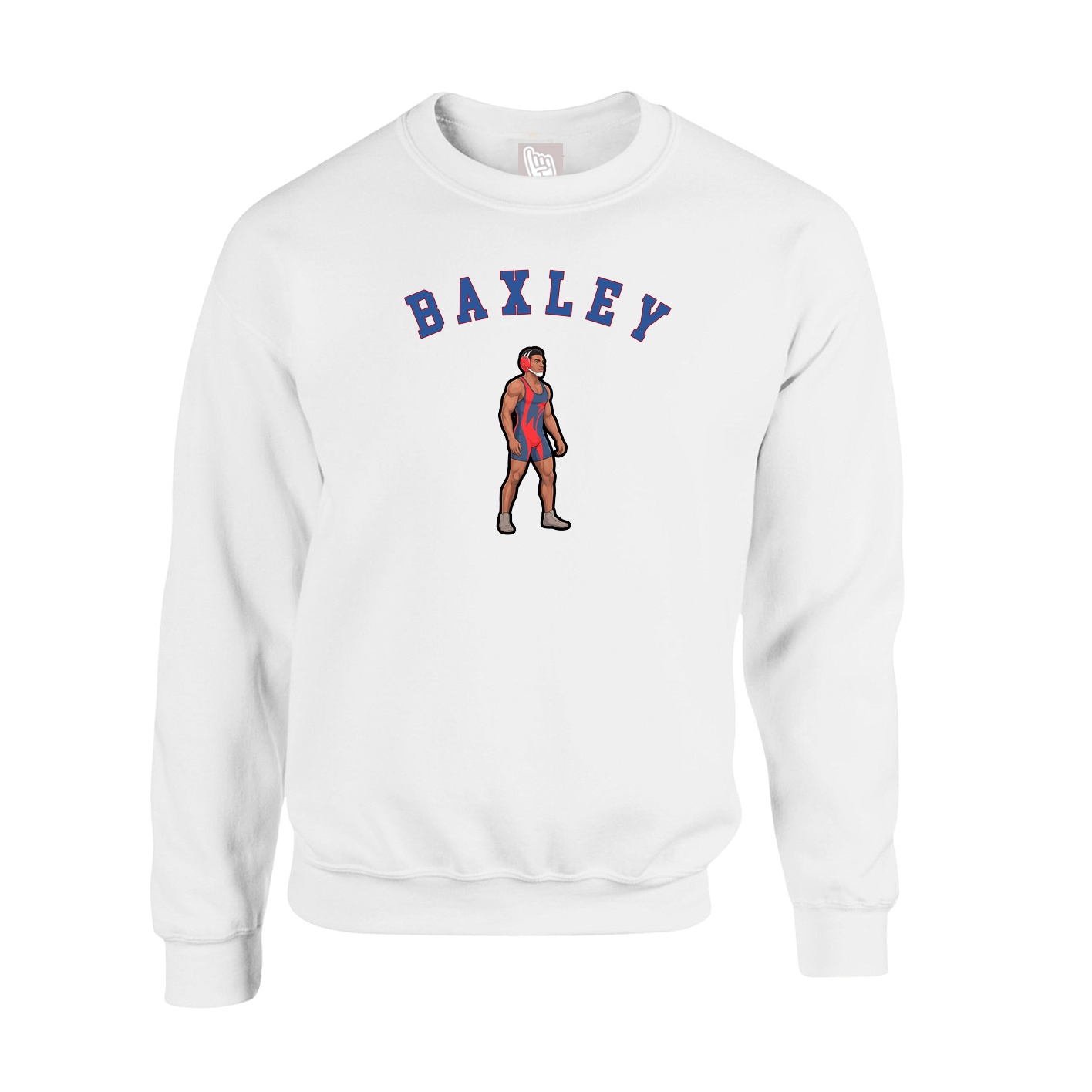 Fleece Crew — Shirsey Arch in White