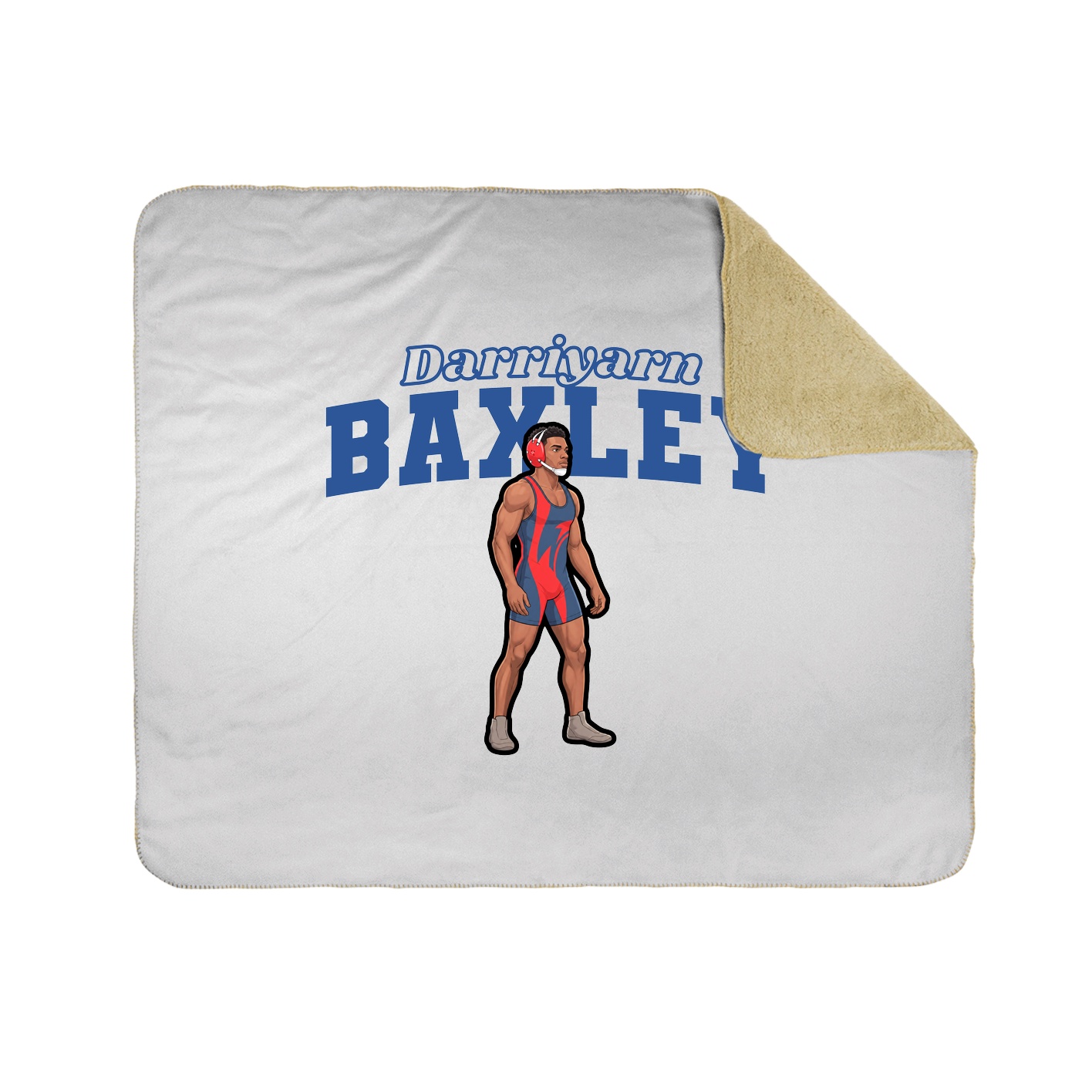 Throw Blanket — Name Arch in White