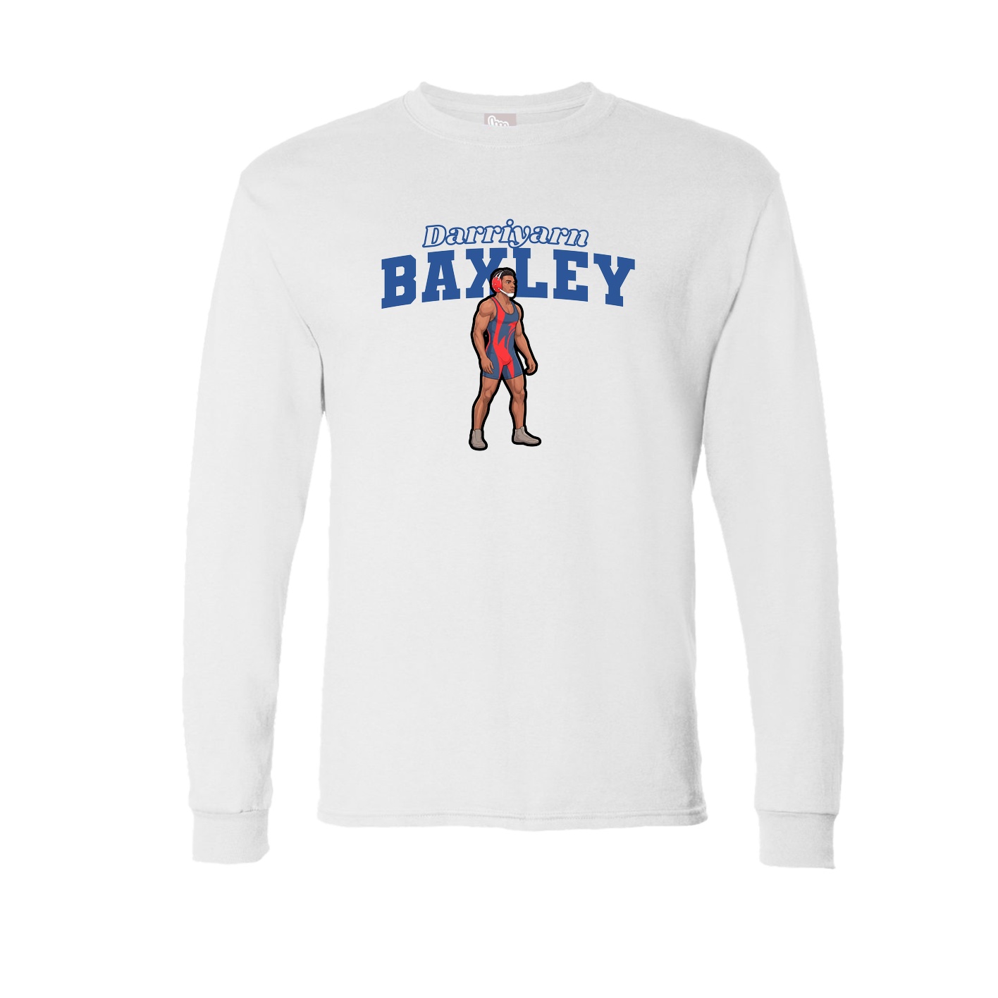 Long Sleeve Tee — Name Arch in White