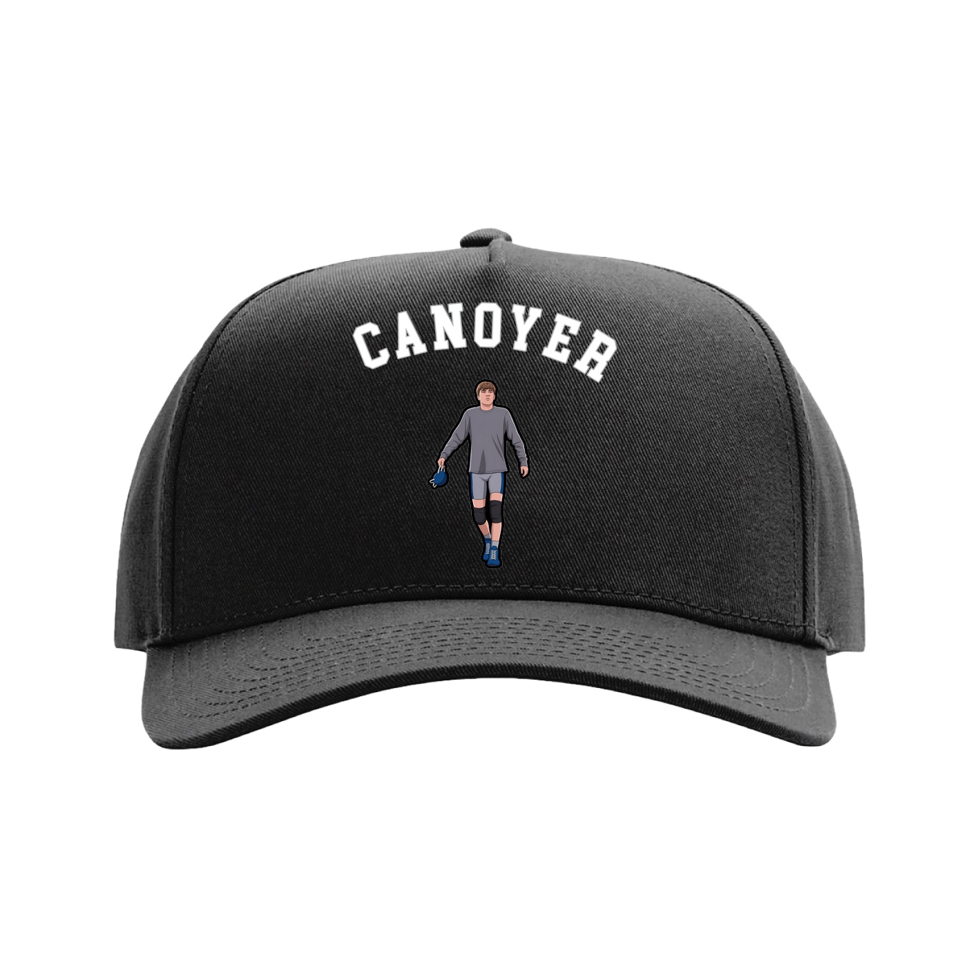 Full Fabric Five-Panel Champ Cap — Shirsey Arch in Black